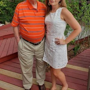 White Lace shift dress size 10